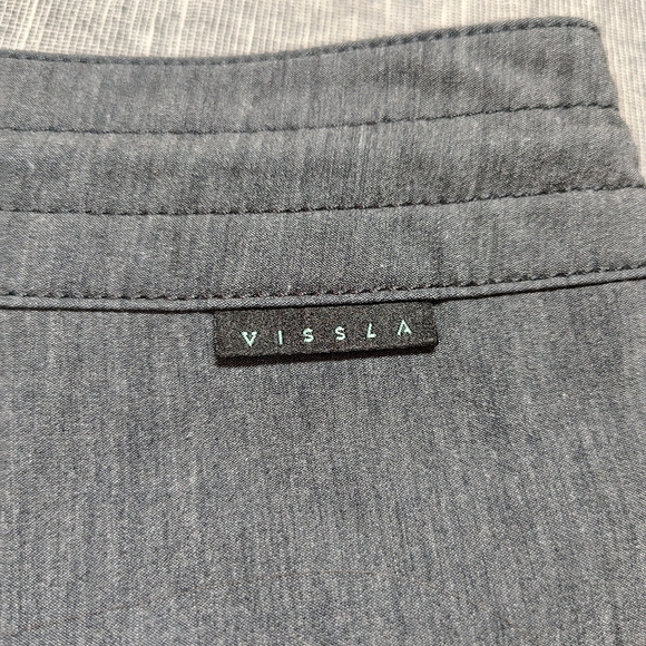 Vissla The Point Board‎ Shorts Size 30 Small 19.5" Blue Gray Striped Surf Swim - Picture 7 of 12